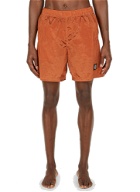 Ripstop Logo Swim Shorts in Orange