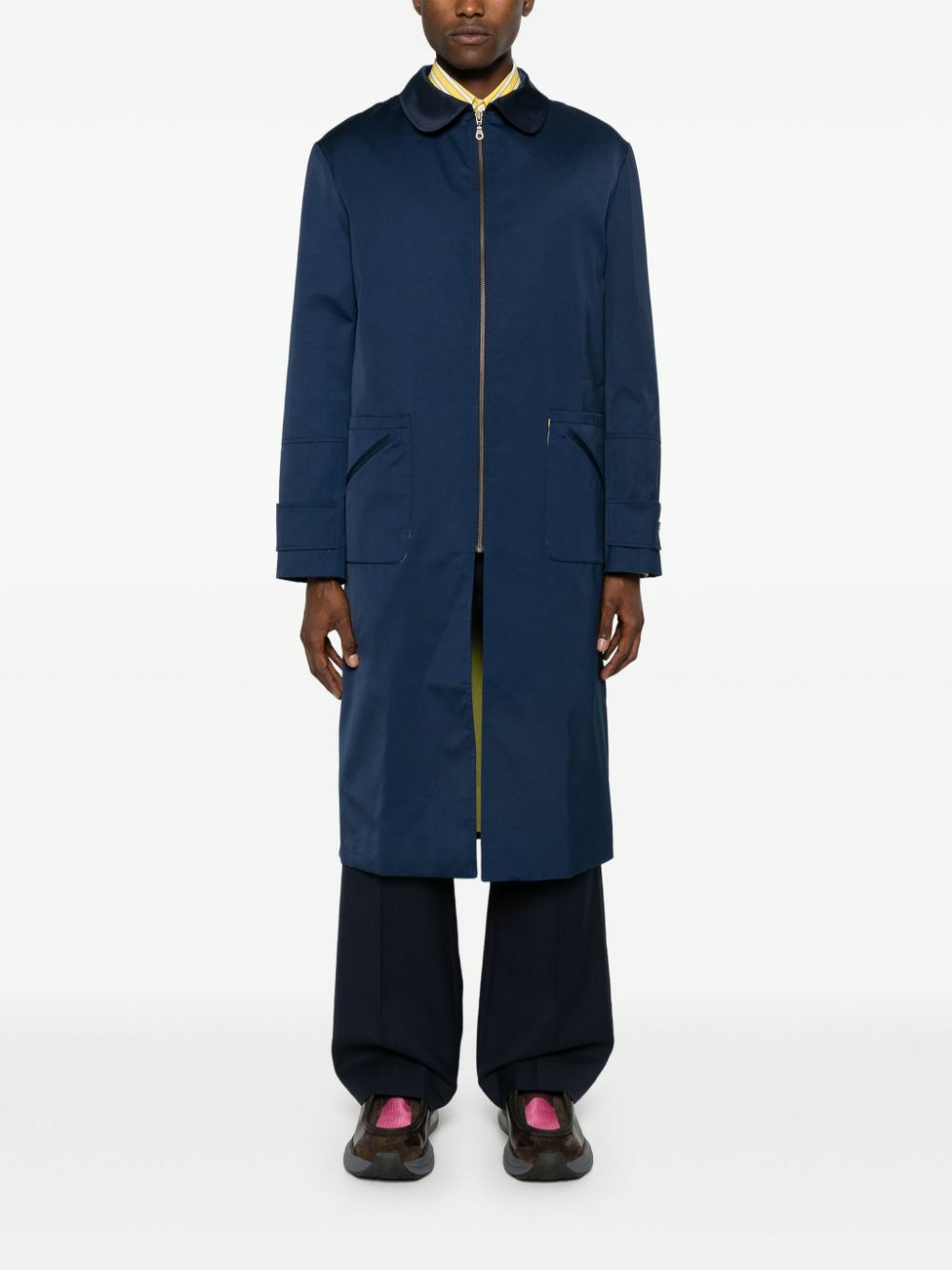 Labrum London Blue Zip-Up Shell Coat