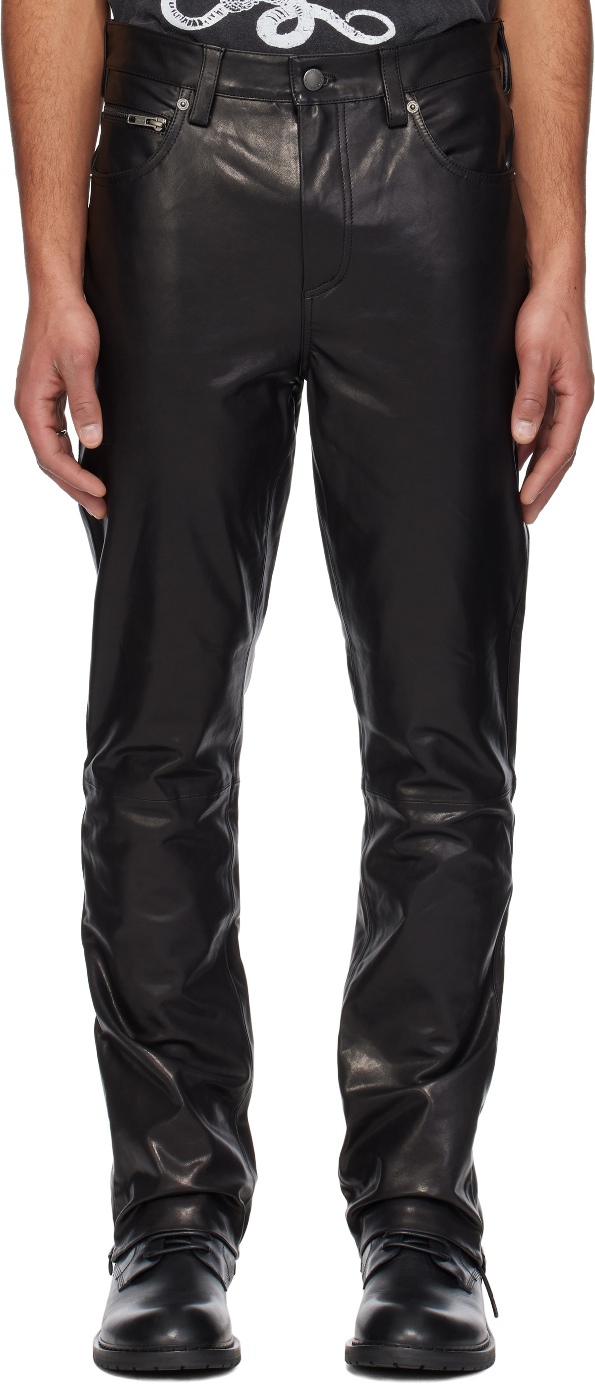 Stolen Girlfriends Club Black Drum Solo Leather Pant