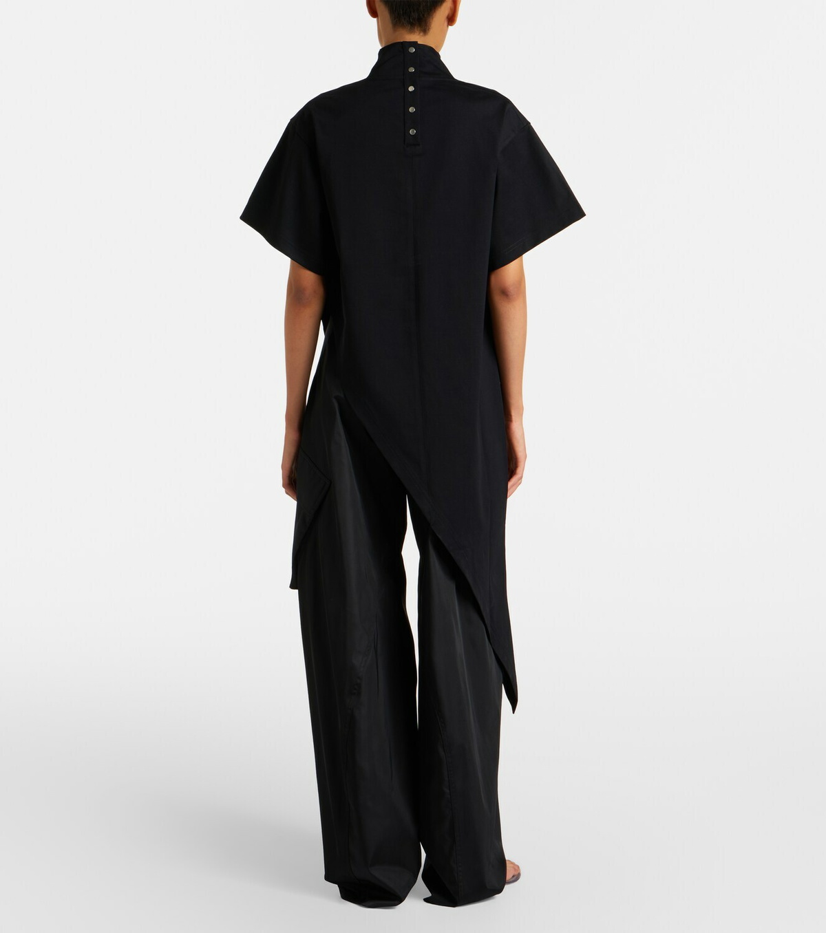 Alaïa Asymmetric cotton jersey T-shirt