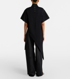 Alaïa Asymmetric cotton jersey T-shirt