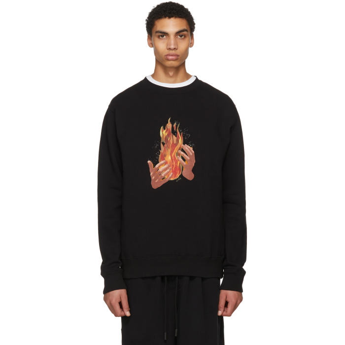 Photo: Off-White Black Diagonal Fire Sweatshirt 