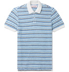 ORLEBAR BROWN - Jarrett Striped Cotton-Terry Polo Shirt - Blue