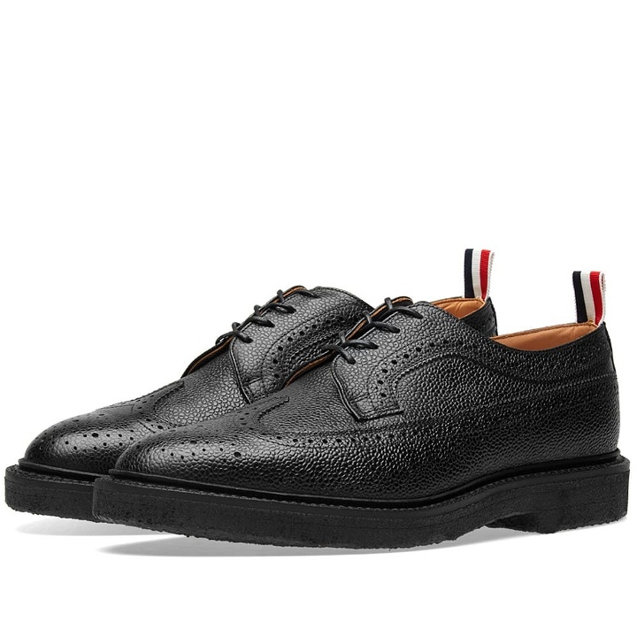 Photo: Thom Browne Classic Crepe Sole Longwing Brogue Black