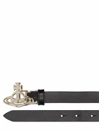 VIVIENNE WESTWOOD - Small Line Orb Leather Buckle Belt