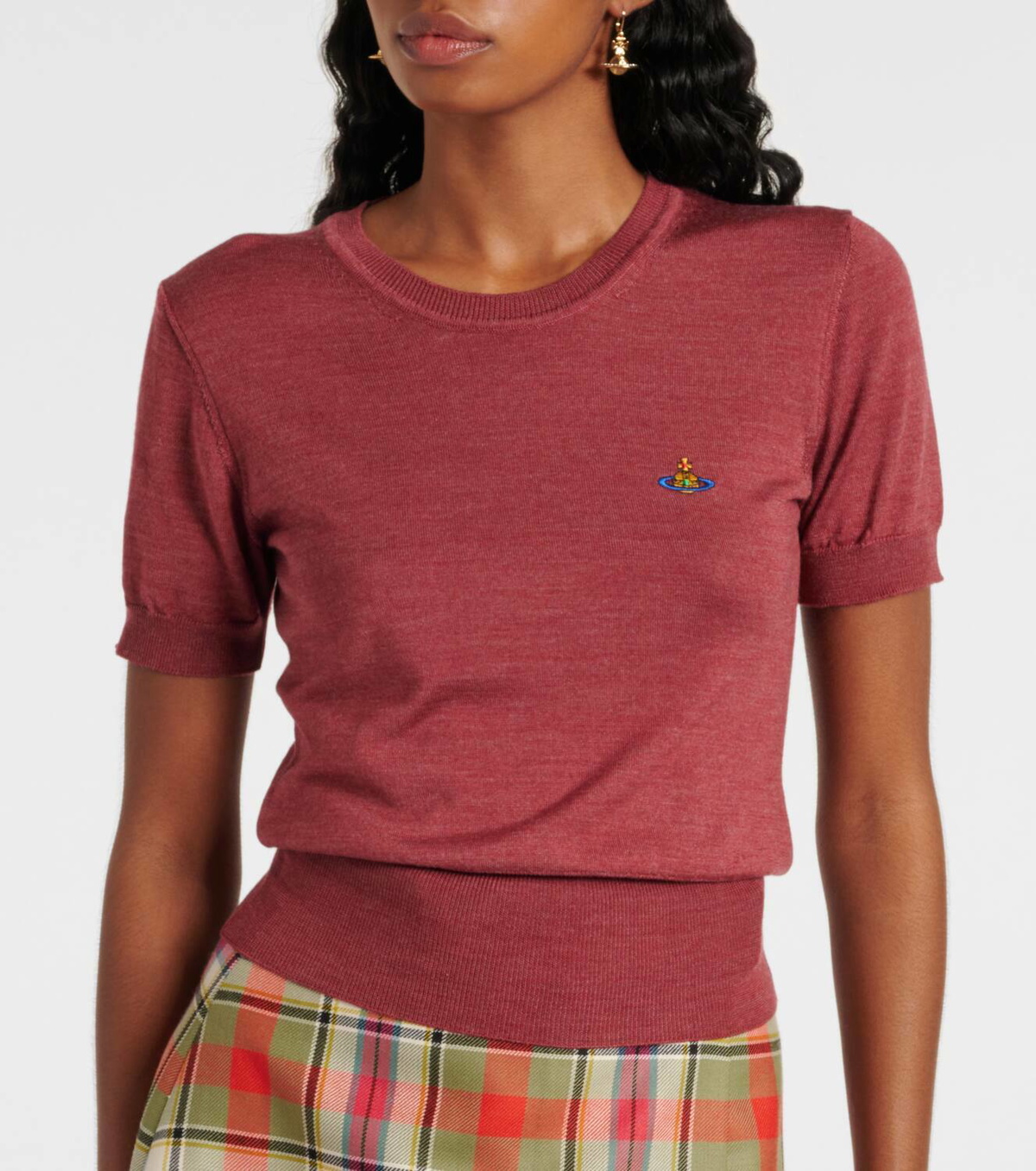 Vivienne Westwood Bea logo wool and silk top Vivienne Westwood