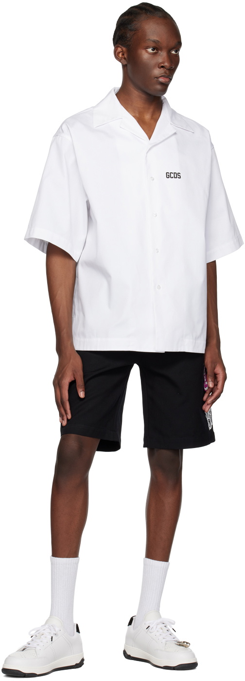 GCDS White Printed Shirt