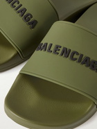 Balenciaga - Logo-Detailed Rubber Slides - Green