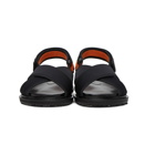 Marni Black and Orange Fussbett Sandals