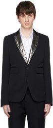 SAPIO Black Metallic Lapel Blazer