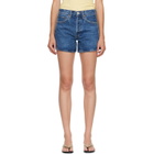 AGOLDE Blue Parker Long Denim Shorts