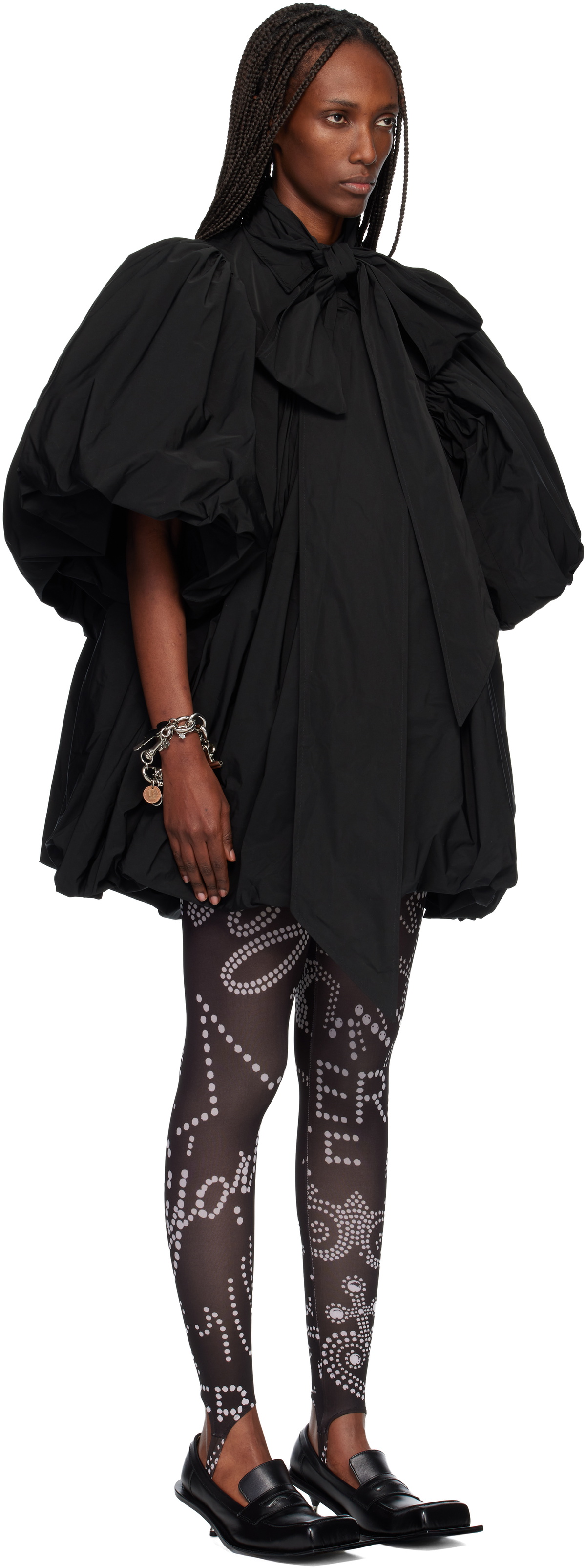 VAQUERA Black Pouf Minidress