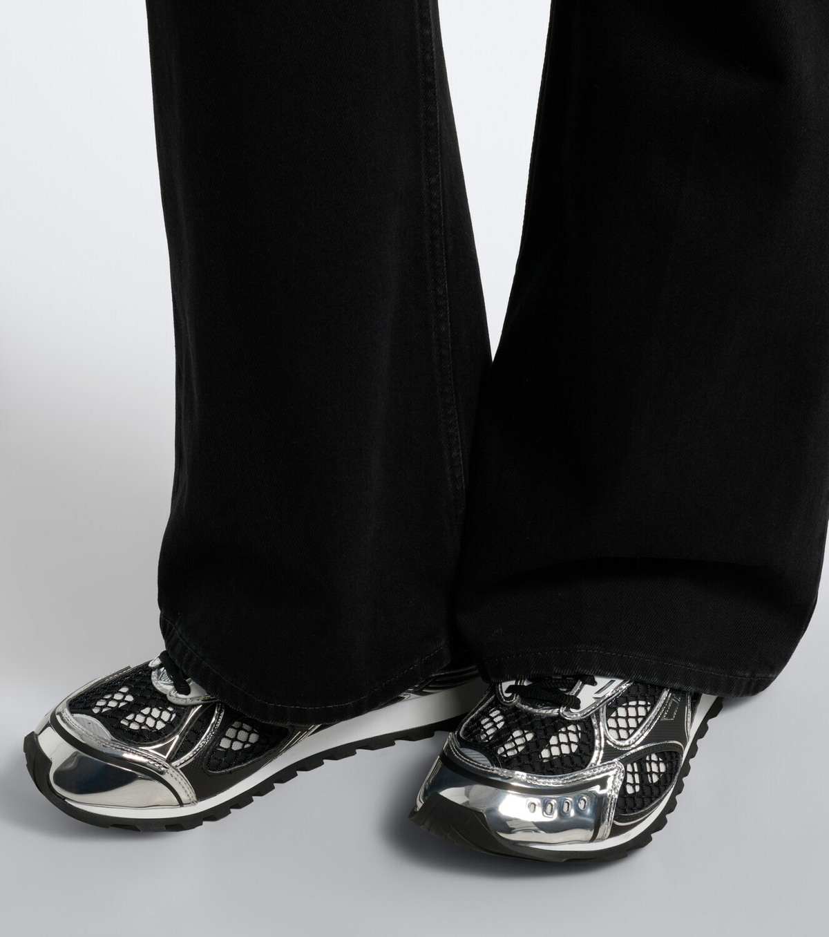 Bottega Veneta Orbit metallic sneakers