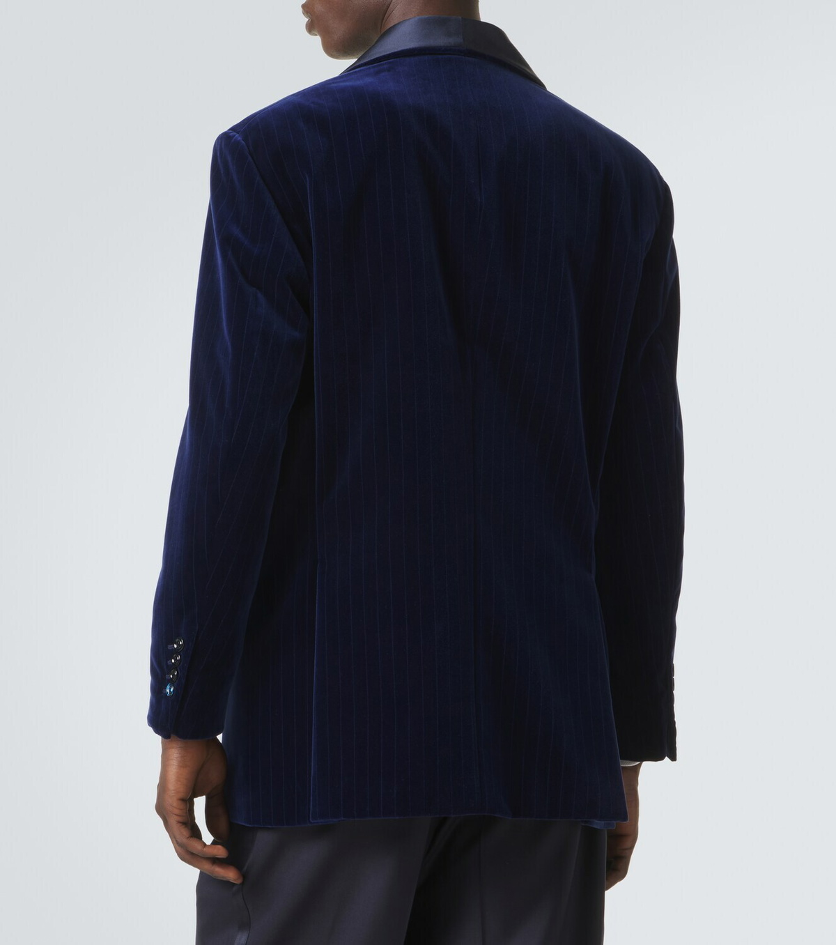 Brunello Cucinelli Pinstripe cotton velvet tuxedo jacket