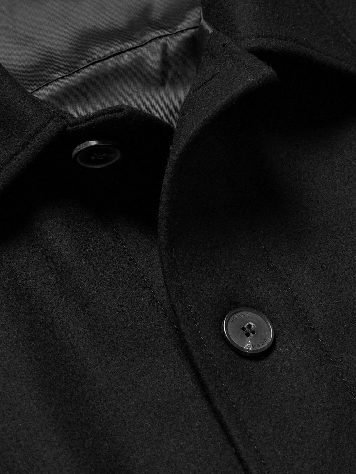 FRAME - Wool-Felt Overshirt - Black