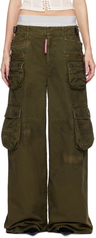 Photo: Dsquared2 Khaki Lost Pocket Cargo Pants