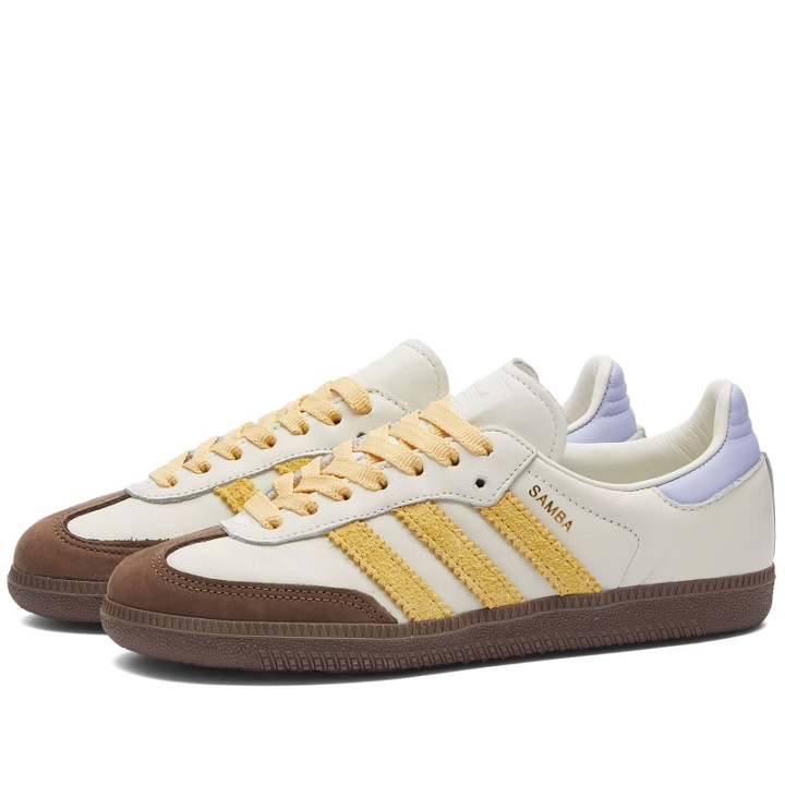Photo: Adidas SAMBA OG Sneakers in Off White/Oat/Violet Tone