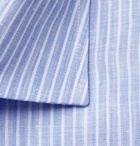 Canali - Blue Slim-Fit Pinstriped Linen Shirt - Blue