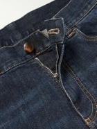 Canali - Slim-Fit Straight-Leg Stretch-Denim Jeans - Blue