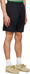 BEAMS PLUS Black Nylon Shorts