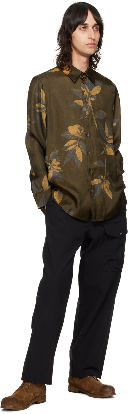 UMA WANG Brown Tab Shirt