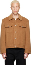 Helmut Lang Tan Wool Trucker Jacket