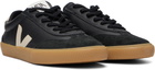 VEJA Black Volley Leather Sneakers