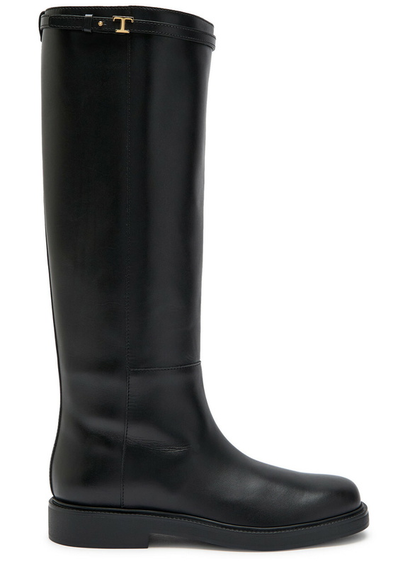 Photo: Tods Gomma Leather Knee-high Boots Black