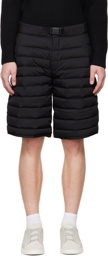 ZEGNA Black Quilted Down Shorts