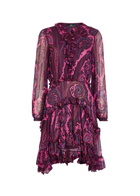 Etro Paisley-print Silk-chiffon Mini Dress Multicoloured