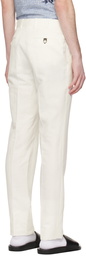 Brioni Off-White Creased Trousers