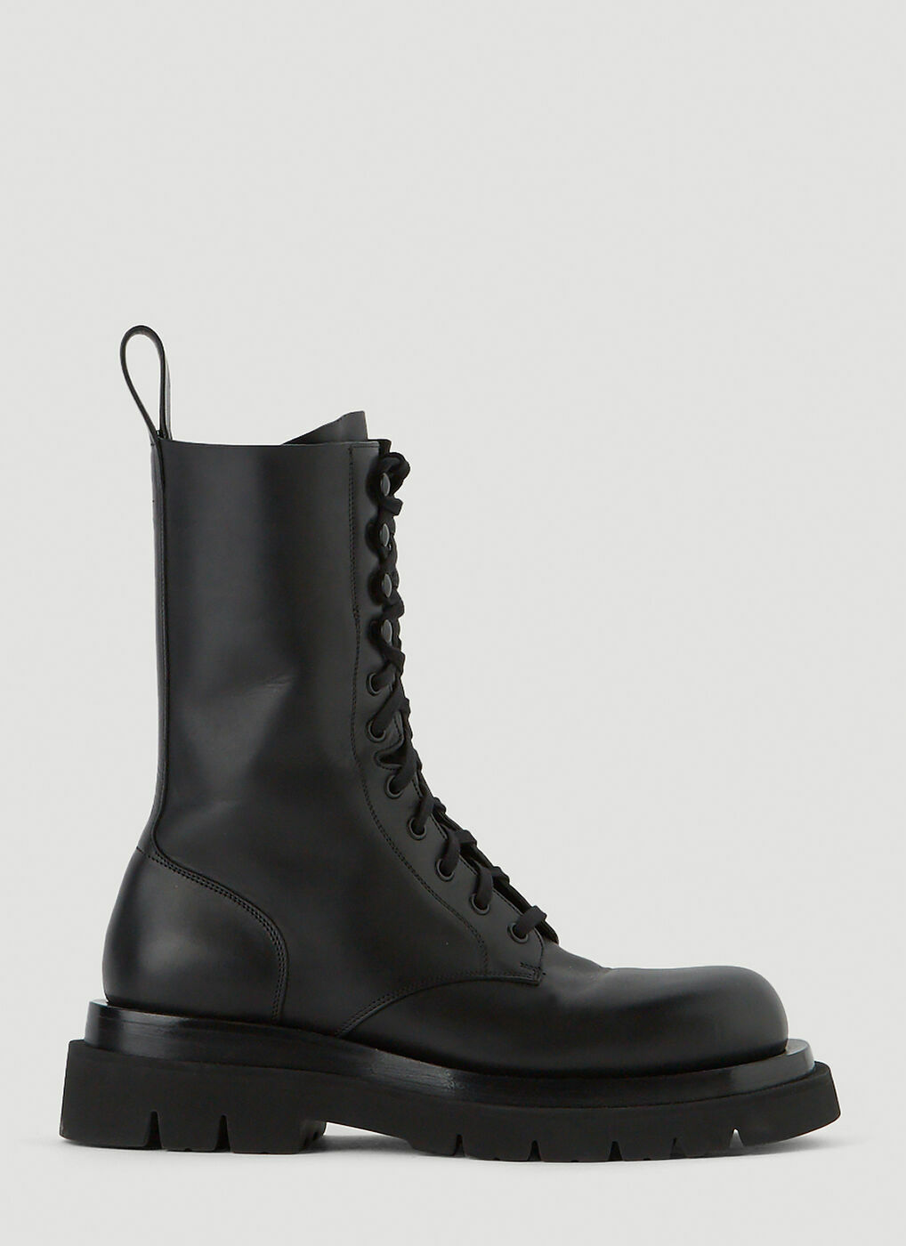 Lug Lace-Up Boots in Black Bottega Veneta