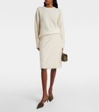 Vince Fringed midi skirt