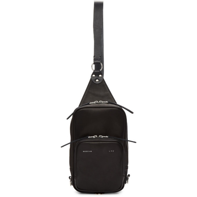 Photo: Lad Musician Black Leather Crossbody Backpack