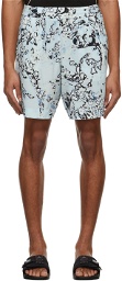 MCQ Blue Sea Glass Shorts