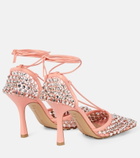 Bottega Veneta - Sparkle Stretch embellished sandals