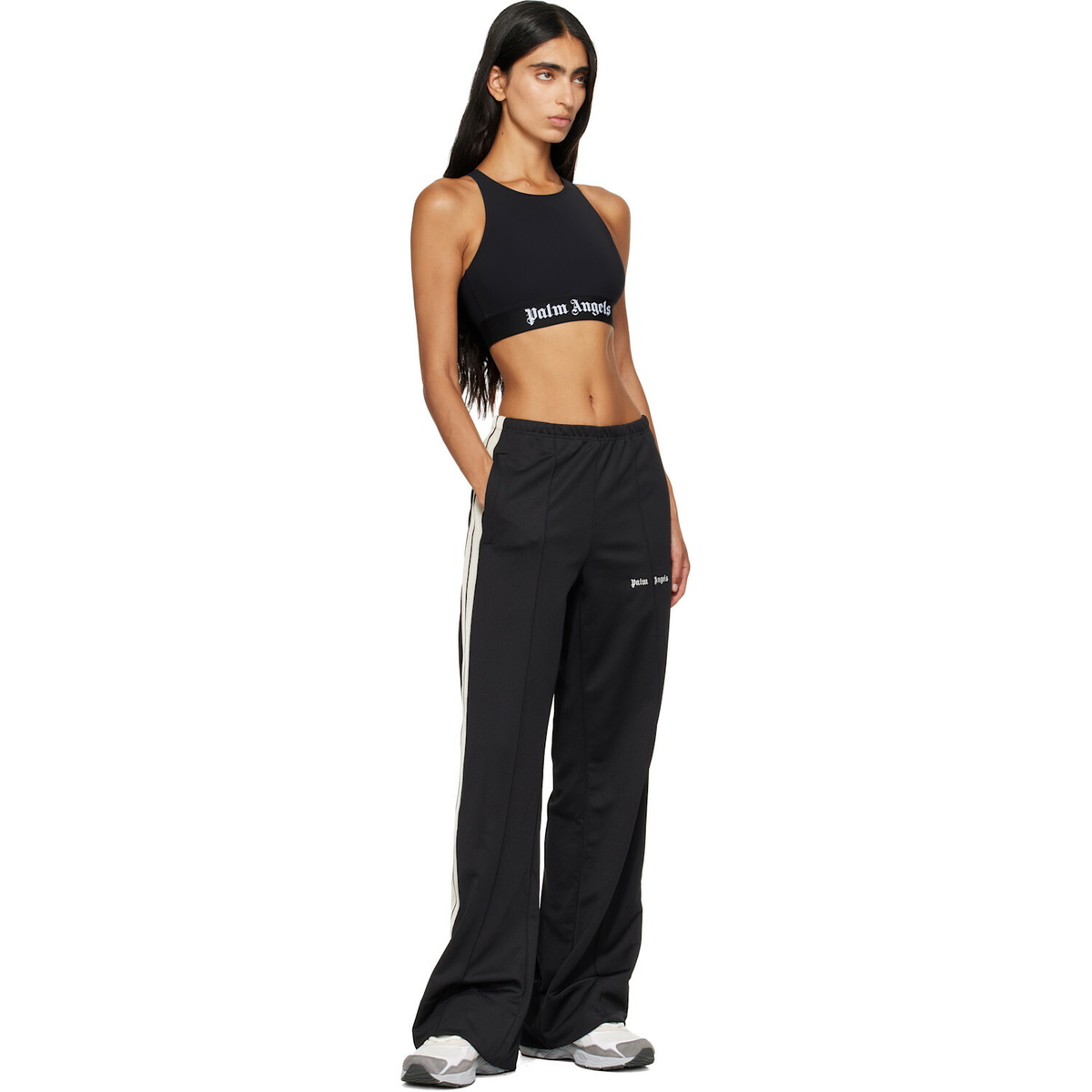 Palm Angels Black Classic Logo Sport Top