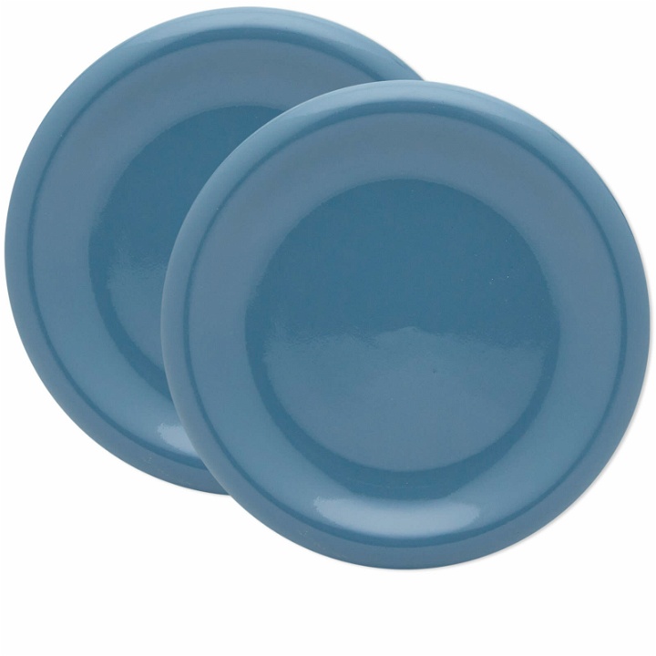 Photo: HAY Barro Side Plate - Set of 2 in Dark Blue 