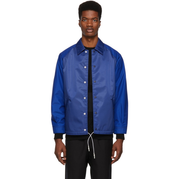 Photo: Comme des Garcons Homme Blue Laminated Water Jacket