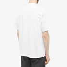 Blue Flowers Men's Wavy T-Shirt in White