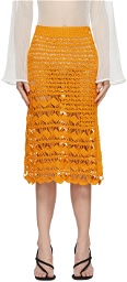 Acne Studios Orange Crochet Skirt