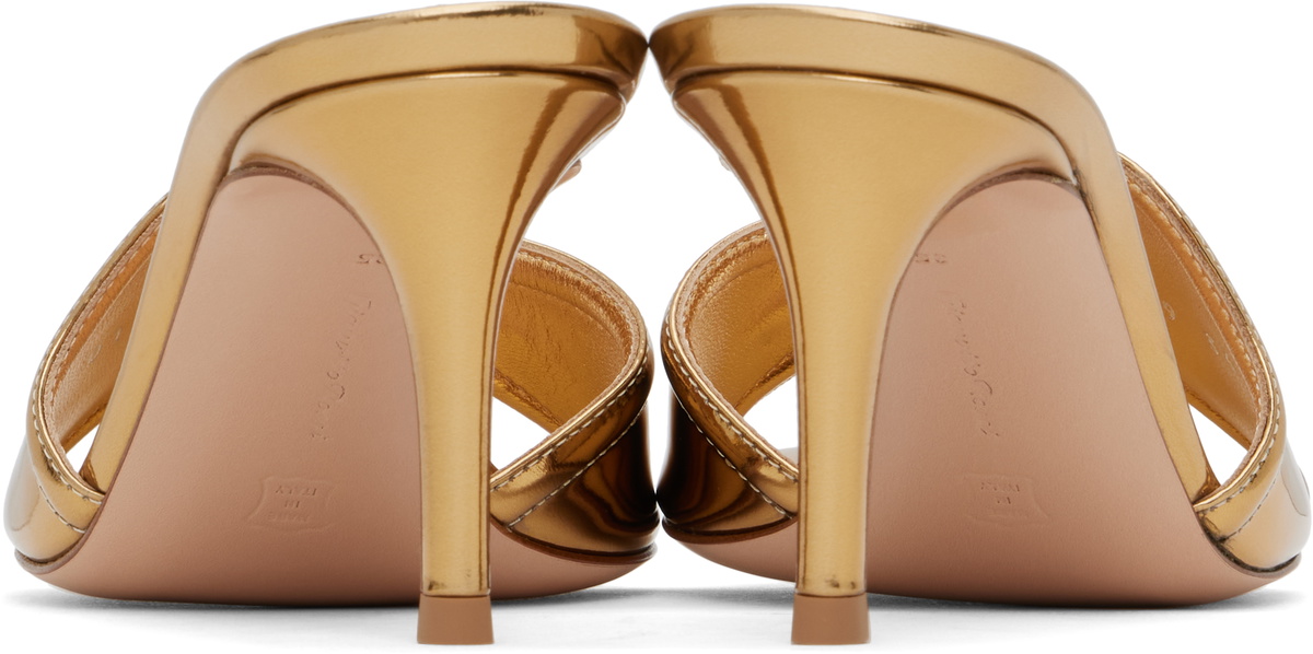 Gianvito Rossi Gold Lucrezia 70 Mules Gianvito Rossi Gianvito Rossi Gold Lucrezia 70 Mules Gianvito Rossi
