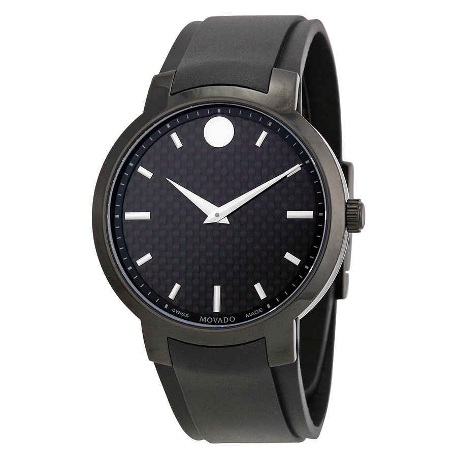 Movado Gravity Black Carbon Fiber Mens Watch 0606849