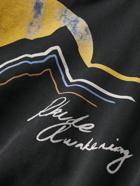 Rhude - Rhude Awakening Logo-Print Cotton-Jersey Hoodie - Black