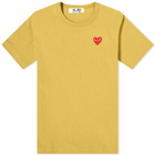 Comme des Garçons Play Men's Colour Series Logo T-Shirt in Olive