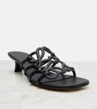 Loewe Petal Anagram leather mules