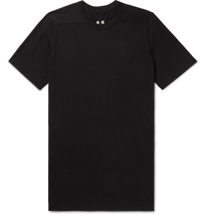 Photo: Rick Owens - Level Cotton-Jersey T-Shirt - Black