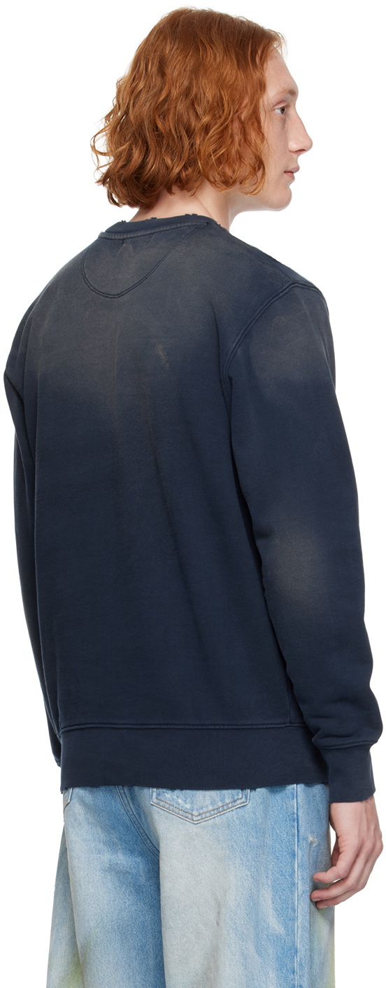 EGONlab Navy Printed-Logo Sweatshirt