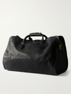 Bennett Winch - S.C. Holdall Convertible Full-Grain Leather and Cotton-Twill Weekend Bag - Black