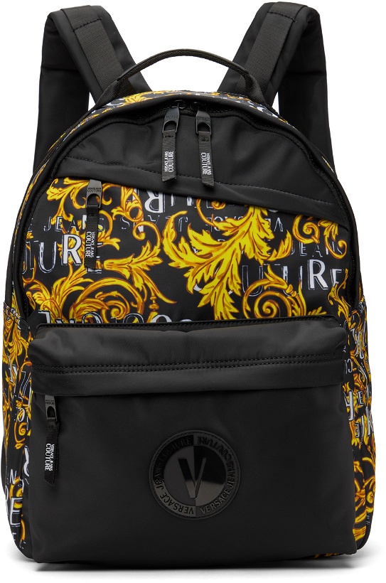 Photo: Versace Jeans Couture Black Logo Couture Backpack